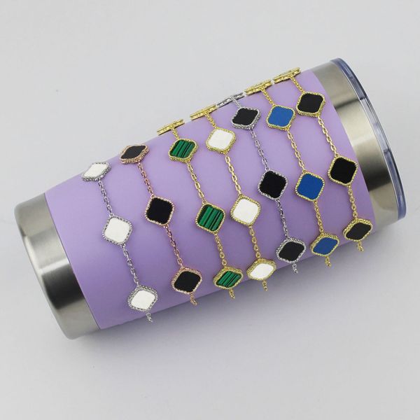 19 colors fashion classic 4/four leaf clover charm bracelets bangle chain 18k gold agate shell mother-of-pearl for women girl wedding mother, White
19 colors fashion classic 4/four leaf clover charm bracelets bangle chain 18k gold agate shell mother-of-pearl for women girl wedding mother, White