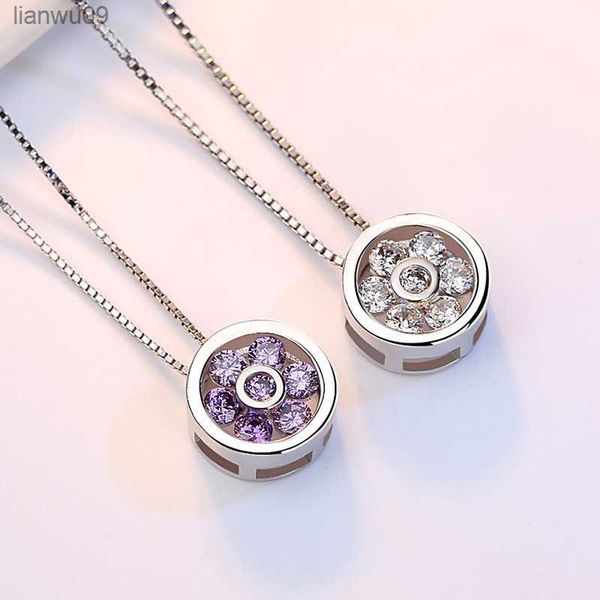 925 sterling silver round zircon pendants necklaces for women wedding party luxury designer jewelry gaabou l230704
925 sterling silver round zircon pendants necklaces for women wedding party luxury designer jewelry gaabou l230704