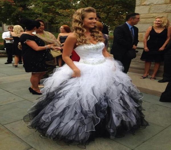white and black quinceanera sequins sweetheart sleeveless ball gown prom dress custom made eleagnt formal dress gowns1366788, Blue;red
white and black quinceanera sequins sweetheart sleeveless ball gown prom dress custom made eleagnt formal dress gowns1366788, Blue;red