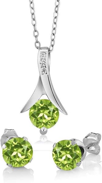gem stone king 925 sterling silver green peridot pendant and earrings set for women (3.00 cttw round gemstone birthstone with 18 inch chain)
gem stone king 925 sterling silver green peridot pendant and earrings set for women (3.00 cttw round gemstone birthstone with 18 inch chain)