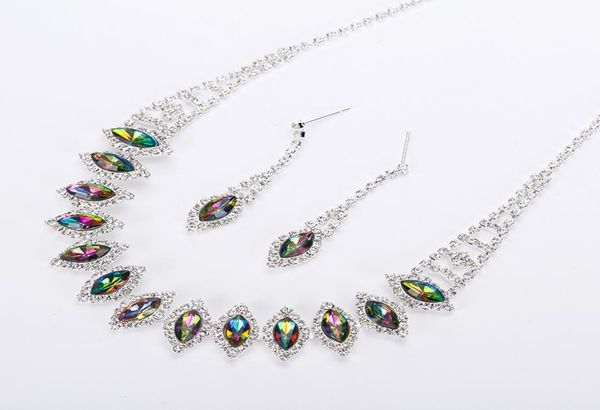 2017 new silvery plated multicolor austrian crystal chain necklace earrings jewelry sets women jewellery8185036, Silver
2017 new silvery plated multicolor austrian crystal chain necklace earrings jewelry sets women jewellery8185036, Silver