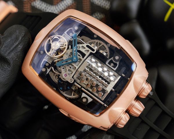8 colors luxury mens watch sports car wristwatch swiss v16 automatic mechanical skeleton openworked designer watches sapphire 18k rose gold, Slivery;brown
8 colors luxury mens watch sports car wristwatch swiss v16 automatic mechanical skeleton openworked designer watches sapphire 18k rose gold, Slivery;brown