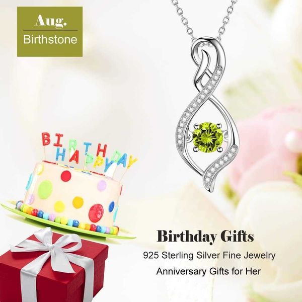 elda co. birthday gifts for mom women endless love necklace 925 sterling silver with august september birthstones peridot blue sapphire jewe
elda co. birthday gifts for mom women endless love necklace 925 sterling silver with august september birthstones peridot blue sapphire jewe