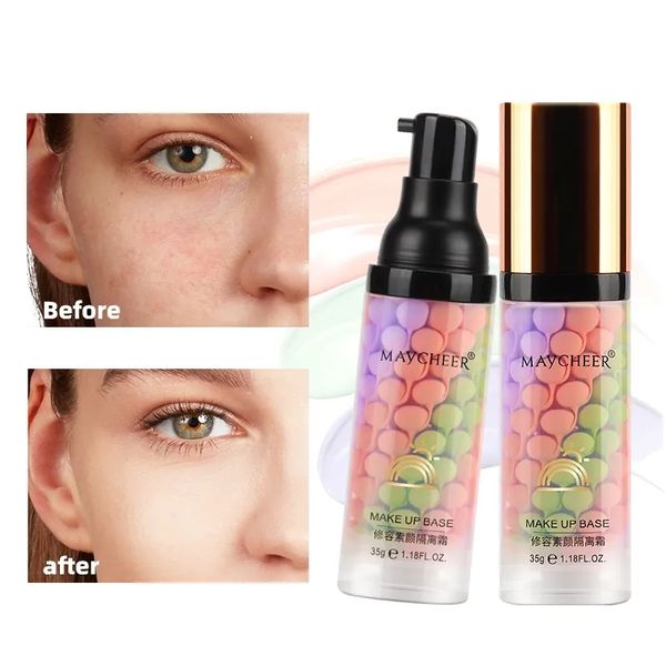 

Tricolor Repair Isolation Face Primer Cream Pre Makeup Moisturizing Refreshing Oil Control Brightening Make up Base Long Lasting Facial Makeup