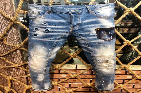 21s mens jeans designer ripped skinny trousers moto biker hole slim fashion brand distressed ture denim pants hip hop men d2 a226 7802709, Blue
21s mens jeans designer ripped skinny trousers moto biker hole slim fashion brand distressed ture denim pants hip hop men d2 a226 7802709, Blue