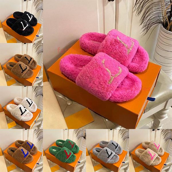 2023 designer womens slippers ladies wool slides winter fur fluffy furry warm letters sandals fuzzy inverted triangular iron sheet girl flip, Black
2023 designer womens slippers ladies wool slides winter fur fluffy furry warm letters sandals fuzzy inverted triangular iron sheet girl flip, Black