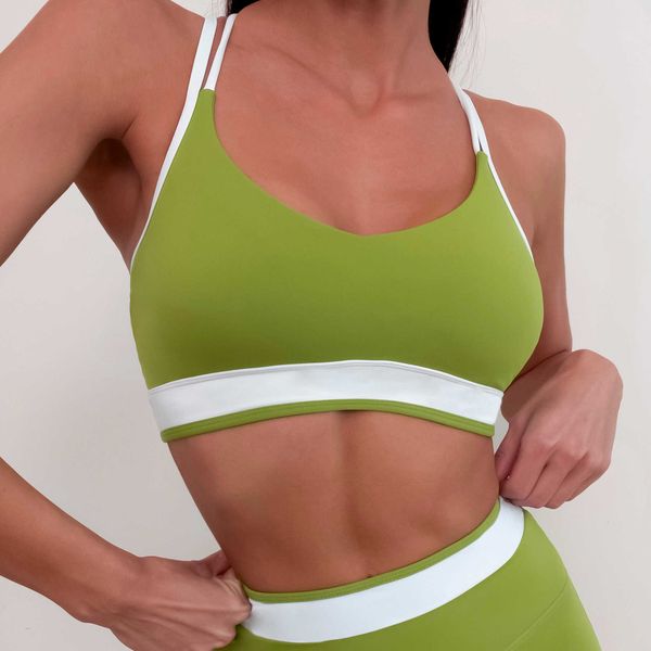 new fitness suit set sports bra contrast cross back fitness tank running shockproof training
new fitness suit set sports bra contrast cross back fitness tank running shockproof training
