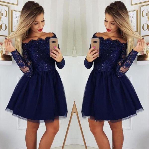 dark navy short prom dresses long sleeves lace a line homecoming dress tulle applique cocktail party dresses plus size vestidos de4402144, Black
dark navy short prom dresses long sleeves lace a line homecoming dress tulle applique cocktail party dresses plus size vestidos de4402144, Black