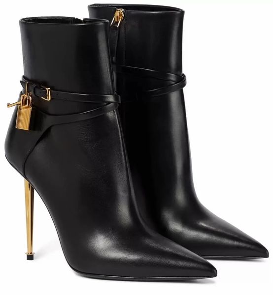 winte padlock leather ankle boots lock & key buckled straps women metal stiletto heels fashion lady pointed toe lady booties, Black
winte padlock leather ankle boots lock & key buckled straps women metal stiletto heels fashion lady pointed toe lady booties, Black