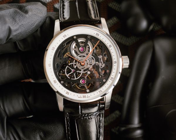 41mm luxury mens watches 18k rose gold designer wristwatches swiss automatic mechanical skeleton openworked dress watch 28800 vph sapphire c, Slivery;brown
41mm luxury mens watches 18k rose gold designer wristwatches swiss automatic mechanical skeleton openworked dress watch 28800 vph sapphire c, Slivery;brown