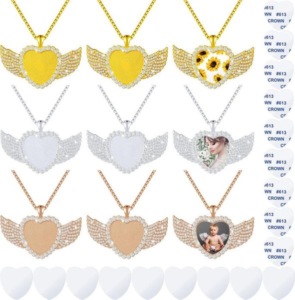 pendant necklaces sublimation blank necklace with chain set rhinestone wing s amshn2507102, Silver
pendant necklaces sublimation blank necklace with chain set rhinestone wing s amshn2507102, Silver