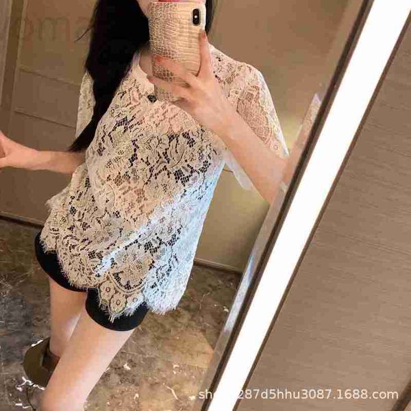 women's knits & tees designer p family 23 summer new water soluble lace triangle punctuation short sleeve with sweet style and versatil, White
women's knits & tees designer p family 23 summer new water soluble lace triangle punctuation short sleeve with sweet style and versatil, White