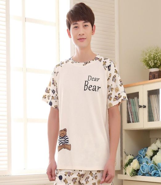 men summer new cute korean 2019 cotton short sleeve shorts men039s youth xl pajamas pajama sets mens pajama set men sleepwear2984127, Black;brown
men summer new cute korean 2019 cotton short sleeve shorts men039s youth xl pajamas pajama sets mens pajama set men sleepwear2984127, Black;brown