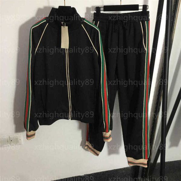 designer pants sets womens tracksuits jogging wear letter jacquard striped webbing patchwork zipper jacket casual sweatpants women tracksui, White
designer pants sets womens tracksuits jogging wear letter jacquard striped webbing patchwork zipper jacket casual sweatpants women tracksui, White