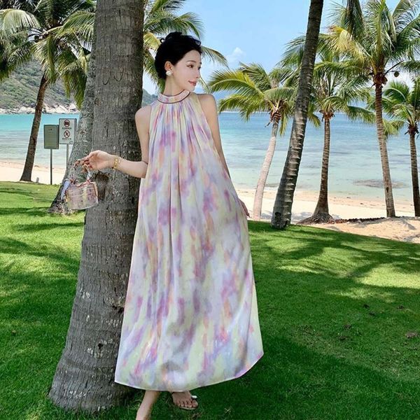 chiffon printed loose dress for women summer french design sleeveless niche seaside holiday, Black;gray
chiffon printed loose dress for women summer french design sleeveless niche seaside holiday, Black;gray