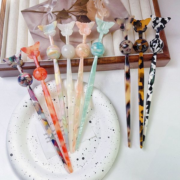 korean new fashion retro 18cm long butterfly hairpin senior sense ball acetic hairpin hair accessories, Slivery;white
korean new fashion retro 18cm long butterfly hairpin senior sense ball acetic hairpin hair accessories, Slivery;white