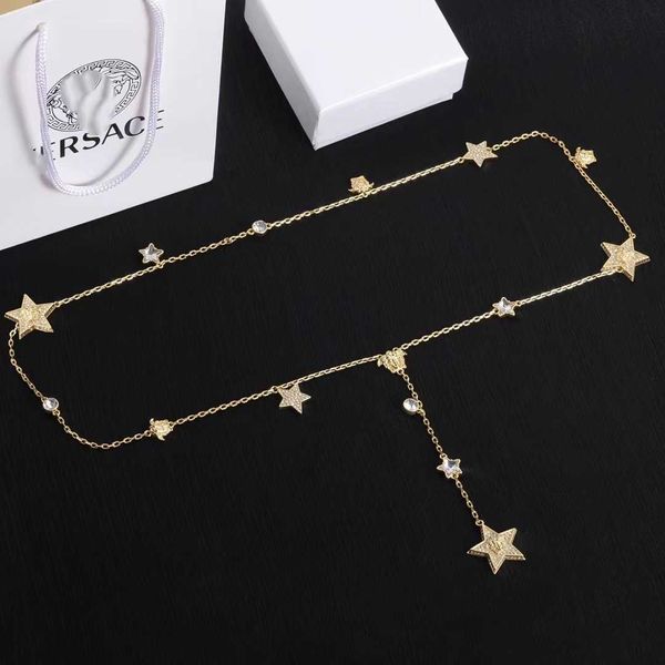 23 summer new fan du mei jia beauty head star inlaid rhinestone advanced sense daily versatile craft necklace, Silver
23 summer new fan du mei jia beauty head star inlaid rhinestone advanced sense daily versatile craft necklace, Silver