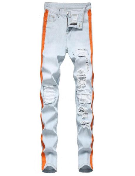 mens cotton ripped hole jeans casual slim skinny white black jeans trousers fashion male hip hop denim pants4834585, Blue
mens cotton ripped hole jeans casual slim skinny white black jeans trousers fashion male hip hop denim pants4834585, Blue