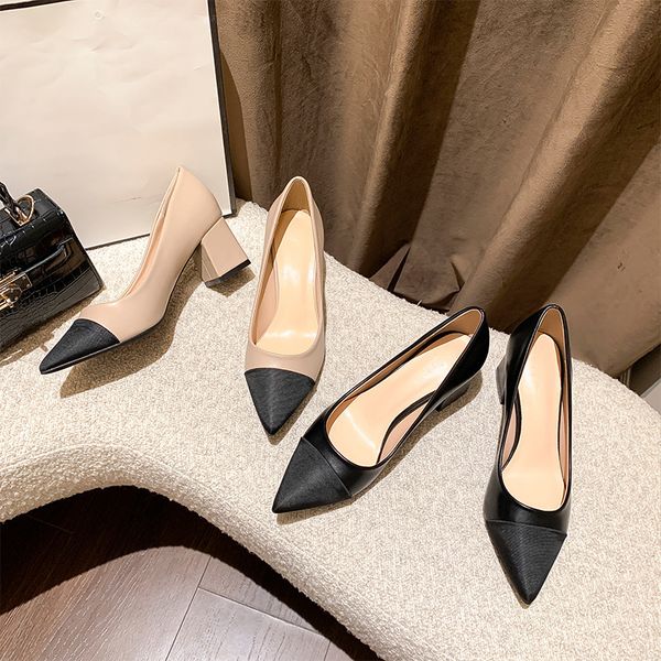 designer heels women's fashion dress shoes apricot black flat heels in two styles 5cm high heels women block heel block color block sof
designer heels women's fashion dress shoes apricot black flat heels in two styles 5cm high heels women block heel block color block sof