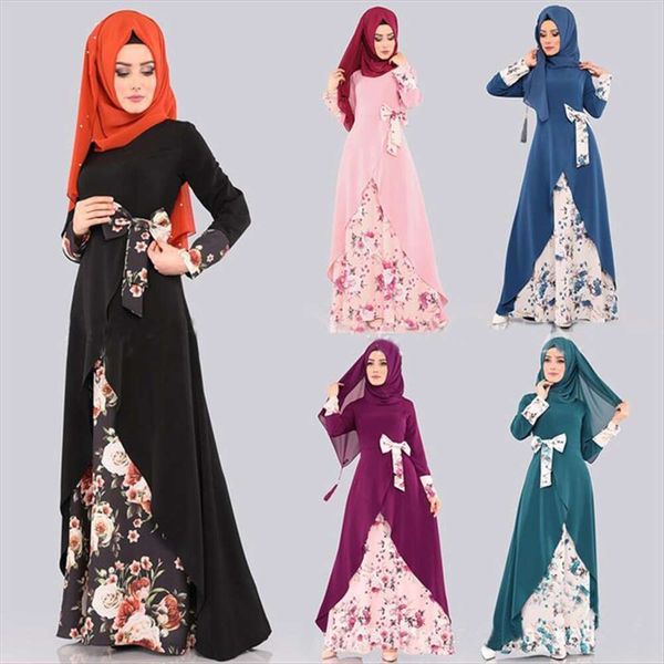 spring and summer womens clothing muslim long five color printed dress middle eastern ethnic, Black;gray
spring and summer womens clothing muslim long five color printed dress middle eastern ethnic, Black;gray