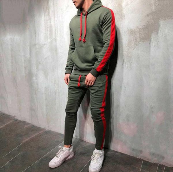 2 pieces sets tracksuit men new brand autumn winter hooded sweatshirt drawstring pants male stripe patchwork hoodies bigsweety5760766, Gray
2 pieces sets tracksuit men new brand autumn winter hooded sweatshirt drawstring pants male stripe patchwork hoodies bigsweety5760766, Gray