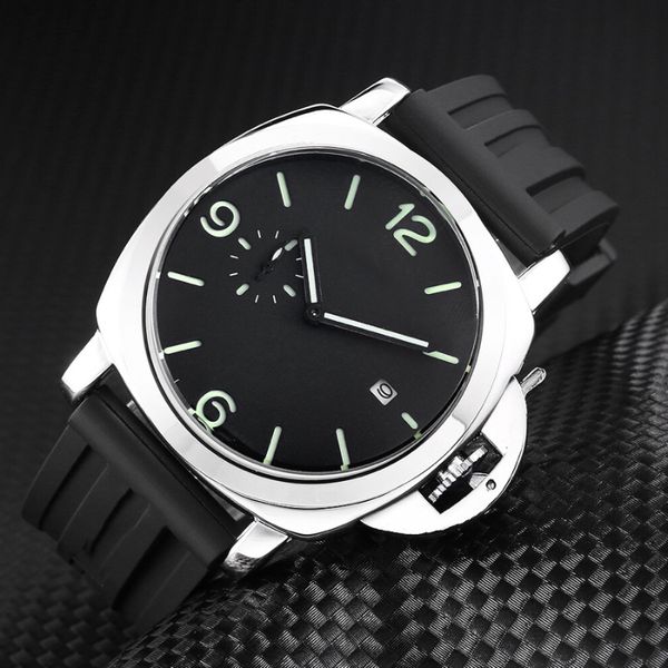 designer men's watch 44mm italian cowhide blue mineral crystal glass sports watch with super luminous function, Slivery;brown
designer men's watch 44mm italian cowhide blue mineral crystal glass sports watch with super luminous function, Slivery;brown