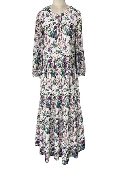 round neck and neckline dress with purple green floral midsleeve midlength7868383, Black;gray
round neck and neckline dress with purple green floral midsleeve midlength7868383, Black;gray