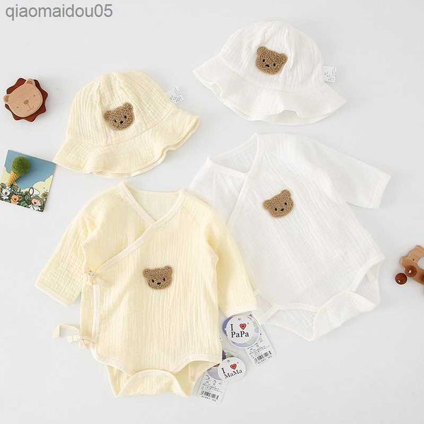 2023 new baby long sleeve bodysuit + hat comfortable newborn cotton jumpsuit cute bear infant toddler clothes boy girl onesie l230712, Blue
2023 new baby long sleeve bodysuit + hat comfortable newborn cotton jumpsuit cute bear infant toddler clothes boy girl onesie l230712, Blue