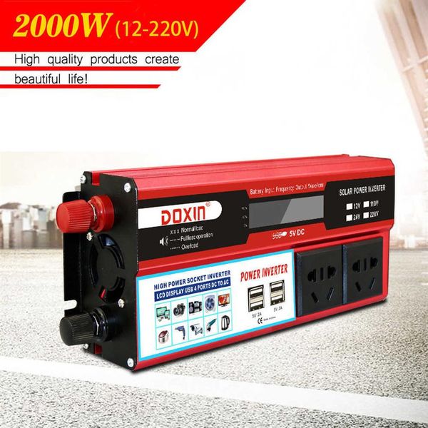 multi-function 2000w original inverter led display car solar inverter dc12v to ac 220v sine wave voltage converter adapter home246m
multi-function 2000w original inverter led display car solar inverter dc12v to ac 220v sine wave voltage converter adapter home246m