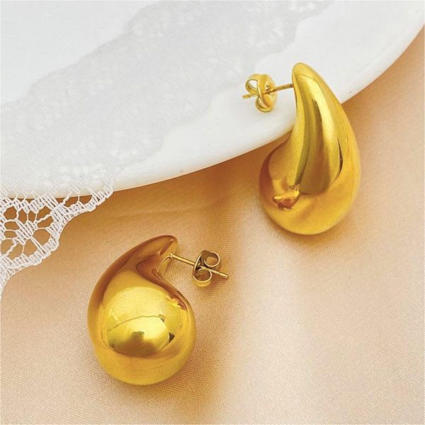 female fashion hollow drip stud earrings ladies niche design summer temperament gold earring jewelry gift accessories, Golden;silver