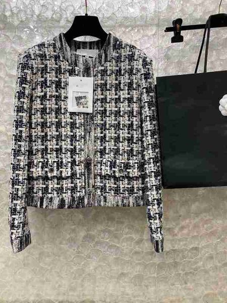 women's jackets designer 23 pre autumn new french celebrity style fashionable black and white contrast thick tweed round neck short coa, Black;brown
women's jackets designer 23 pre autumn new french celebrity style fashionable black and white contrast thick tweed round neck short coa, Black;brown