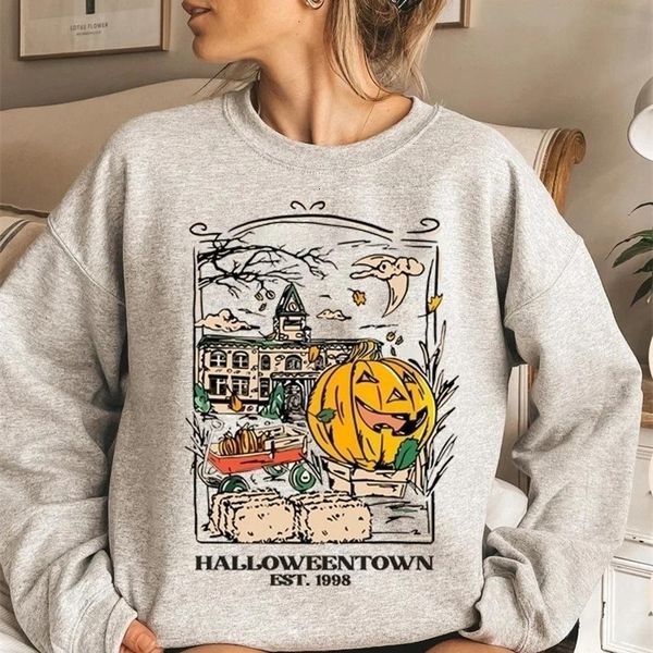women's hoodies sweatshirts halloween town 1998 sweatshirts pure vintage fashion jumper fit outfits sweat pumpkin crew necks sweatshirt, Black
women's hoodies sweatshirts halloween town 1998 sweatshirts pure vintage fashion jumper fit outfits sweat pumpkin crew necks sweatshirt, Black