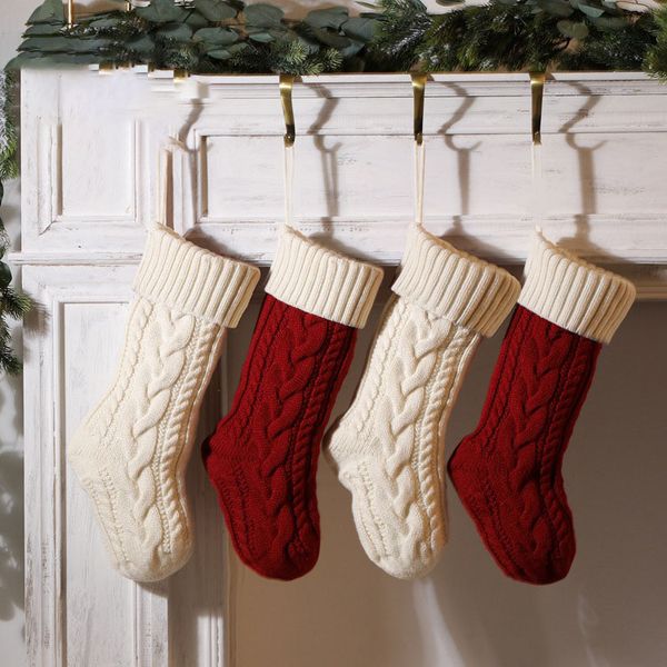 3 pieces christmas stockings xmas ornaments christmas tree decorations knitted pendant socks, Black
3 pieces christmas stockings xmas ornaments christmas tree decorations knitted pendant socks, Black