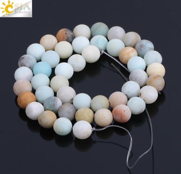 csja 46pcs matte natural amazonite 8mm round gemstone mala loose beads for women energy healing jewelry making handmade jewellery 4918911, Black
csja 46pcs matte natural amazonite 8mm round gemstone mala loose beads for women energy healing jewelry making handmade jewellery 4918911, Black