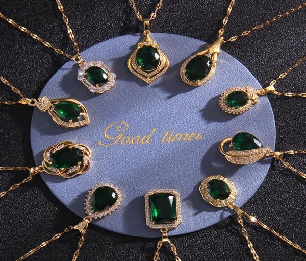pendant necklaces luxury necklace designers jewelry emerald imitation women fashion titanium steel goldplated never fade not alle7820649, Silver
pendant necklaces luxury necklace designers jewelry emerald imitation women fashion titanium steel goldplated never fade not alle7820649, Silver