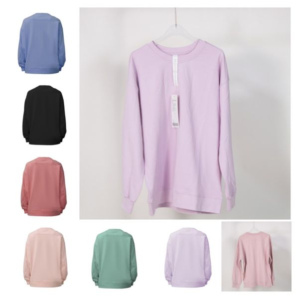 spring and autumn women's long-sleeved yoga running gym casual solid color loose round neck thick warm hedging sweatshirt lu-168, Black
spring and autumn women's long-sleeved yoga running gym casual solid color loose round neck thick warm hedging sweatshirt lu-168, Black
