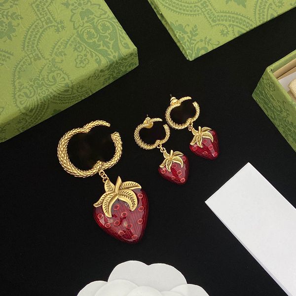 women retro strawberry dangling earrings brooch 18k golden plated medieval classic fashion jewelry accessories stud eardrops pin valentines, Gray
women retro strawberry dangling earrings brooch 18k golden plated medieval classic fashion jewelry accessories stud eardrops pin valentines, Gray