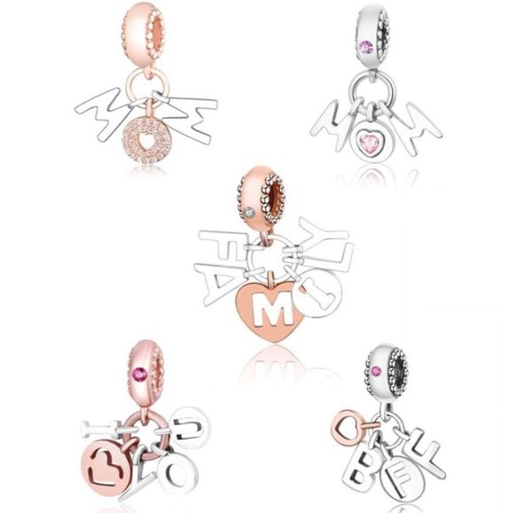 925 silver letter rose gold bff family mom love heart dangle bead fit original charm bracelet necklace making friendship forever b9003190, Black
925 silver letter rose gold bff family mom love heart dangle bead fit original charm bracelet necklace making friendship forever b9003190, Black