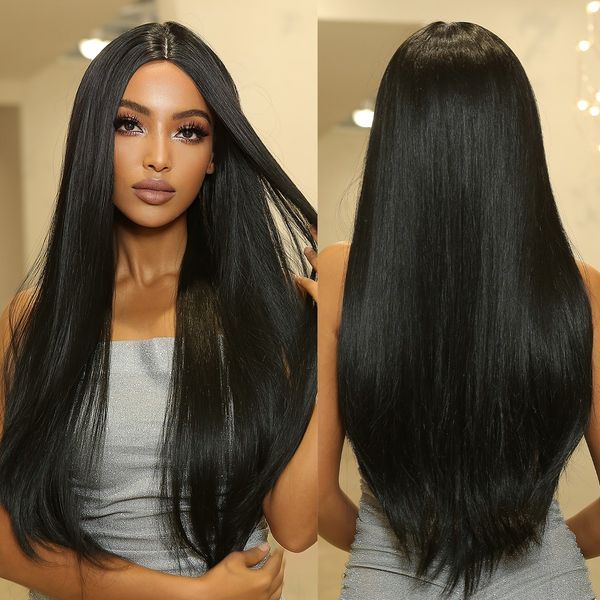 long dark straight synthetic wigs natural black fake hair wig middle part for women afro daily party cosplay heat resistant use
long dark straight synthetic wigs natural black fake hair wig middle part for women afro daily party cosplay heat resistant use