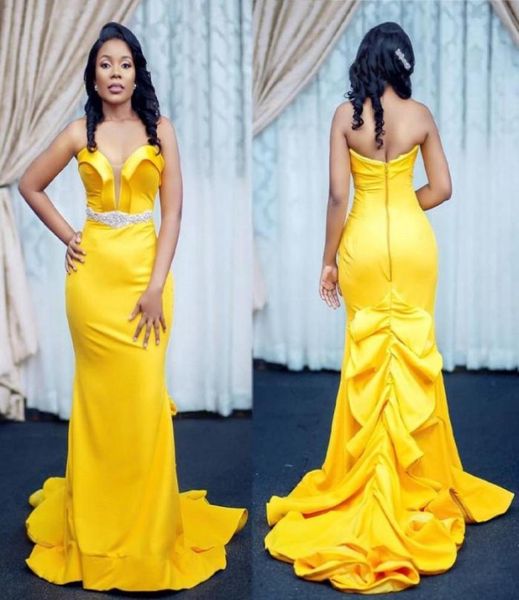 elegant yellow mermaid prom dresses long 2020 tiered ruffles sleeveless evening dresses formal party wear5927889, Black
elegant yellow mermaid prom dresses long 2020 tiered ruffles sleeveless evening dresses formal party wear5927889, Black