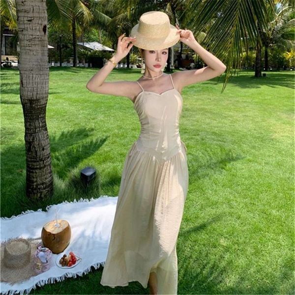 summer dress design temperament niche sling slim fitting pure desire long holiday for women, Black;gray
summer dress design temperament niche sling slim fitting pure desire long holiday for women, Black;gray