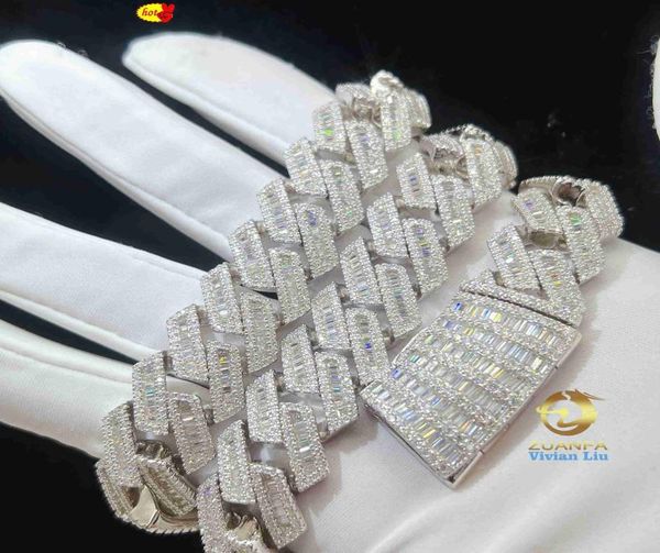 15mm 18mm 19mm hip hop fine jewelry baguette diamond men necklace sterling silver fully vvs moissanite luxury cuban link chain1220658
15mm 18mm 19mm hip hop fine jewelry baguette diamond men necklace sterling silver fully vvs moissanite luxury cuban link chain1220658