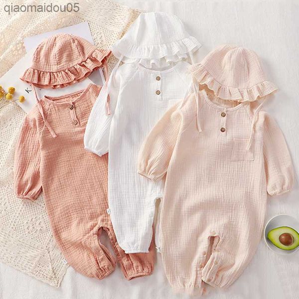 baby clothes suits baby long jumpsuit hat muslin cotton toddler romper for boys girls solid color spring autumn newborn onesie l230712, Blue
baby clothes suits baby long jumpsuit hat muslin cotton toddler romper for boys girls solid color spring autumn newborn onesie l230712, Blue