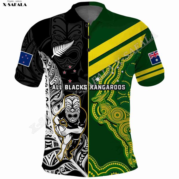 australia kangaroos all black rugby nz maori 3d print for men polo shirt collar short sleeve tee breathable sporty, White;black
australia kangaroos all black rugby nz maori 3d print for men polo shirt collar short sleeve tee breathable sporty, White;black