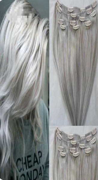 clips in hair extensions real human hairs silver grey color clip on for full head 7pcs 120g silky straight weft remy hair3599494, Black
clips in hair extensions real human hairs silver grey color clip on for full head 7pcs 120g silky straight weft remy hair3599494, Black