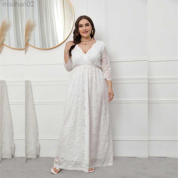 basic casual dresses 2022 spring new european and american style plus size v-neck evening dress hollowed out lace dress for women hkd230807, Black;gray
basic casual dresses 2022 spring new european and american style plus size v-neck evening dress hollowed out lace dress for women hkd230807, Black;gray