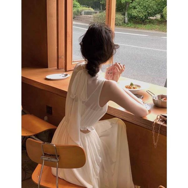 luo man white sleeveless dress for women summer design hollowed out pure gentle niche long, Black;gray
luo man white sleeveless dress for women summer design hollowed out pure gentle niche long, Black;gray