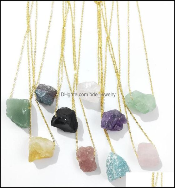 pendant necklaces 18k gold stainless steel chain irregar natural stone reiki healing crystals quartz chakra penda bdejewelry dhftn2142252, Silver
pendant necklaces 18k gold stainless steel chain irregar natural stone reiki healing crystals quartz chakra penda bdejewelry dhftn2142252, Silver
