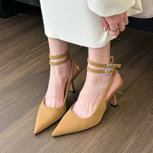 slingbacks high heels pumps women 2023 new pointed toe thin heeled party shoes woman solid color ankle buckle summer sandals 230807, Black
slingbacks high heels pumps women 2023 new pointed toe thin heeled party shoes woman solid color ankle buckle summer sandals 230807, Black