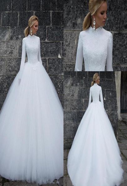 high neck long sleevese muslim wedding dresses custom made vintage lace bridal gown vestdo 934280, White
high neck long sleevese muslim wedding dresses custom made vintage lace bridal gown vestdo 934280, White